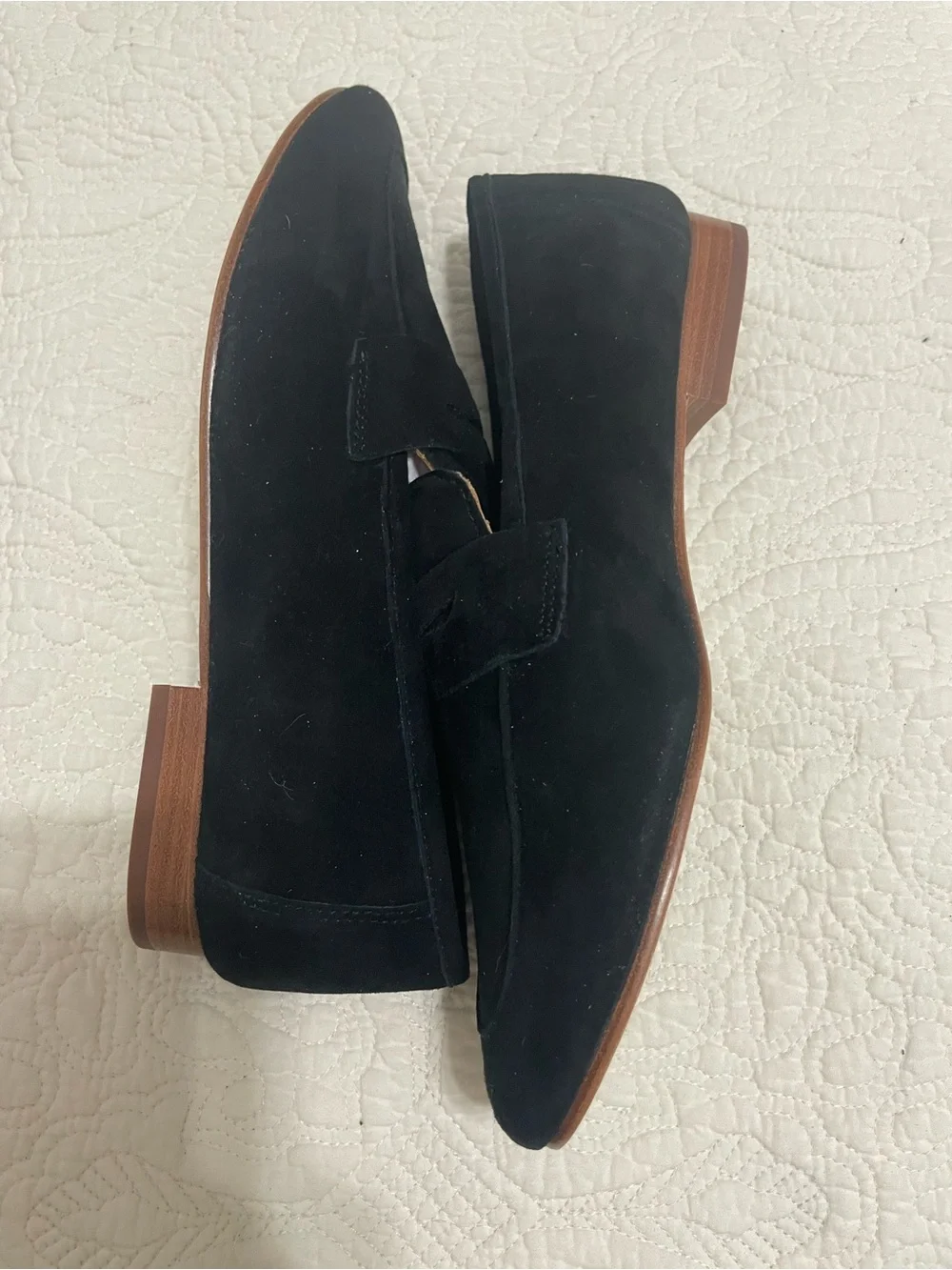 Quince Black Suede Women's Penny Loafers-BRAND NEW Size 7